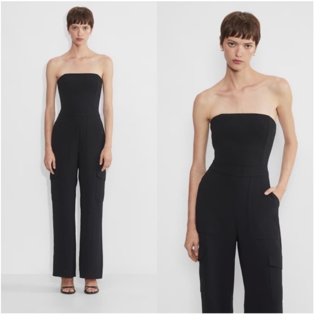 Wilfred black cargo jumpsuit